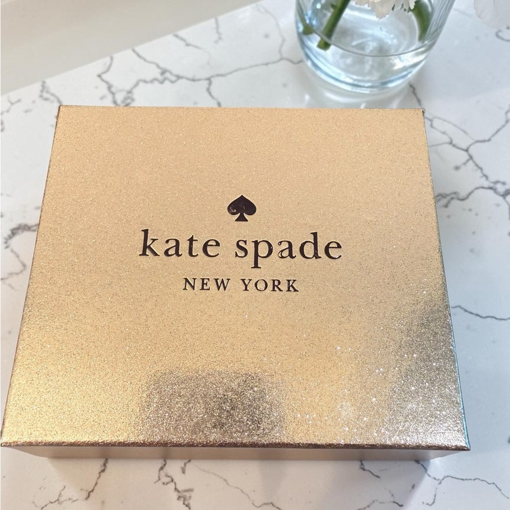 Kate Spade Silver Glitter Cardholder (Lunar Light) NWT